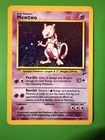 Mewtwo Pokemon Card Shiny Holographic Collectors Trading Card Game Base Set 90s