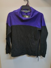 NWT Lauren Ralph Lauren Active Womens XL Color Block Cowl Lightweight Sweater