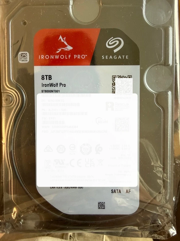 Seagate IronWolf Pro 8TB NAS HDD ST8000NT001 - NEU & OVP - 3,5" SATA - Bild 2 von 2