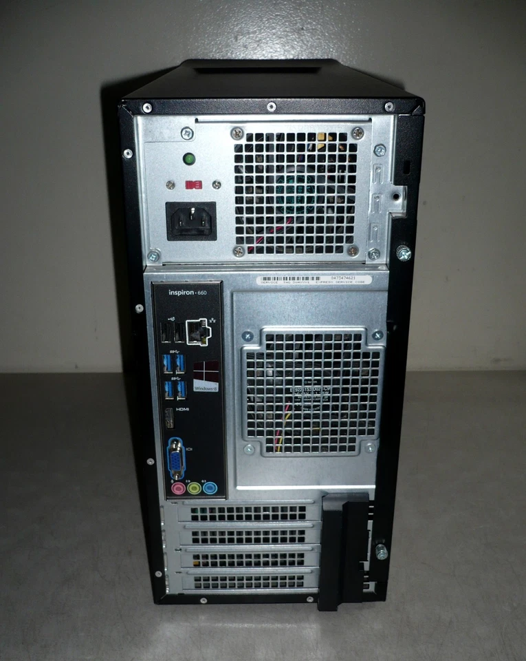 PC torre de escritorio Dell Windows 7 Pro x64 Inspiron 660 i5 3,00 GHz/250 GB/8 GB de RAM Foto 4 de 4