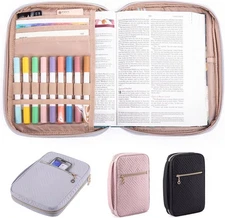 Bible Cover for Women - Soft Carrying Book Case With Grey Style A - Quilted
