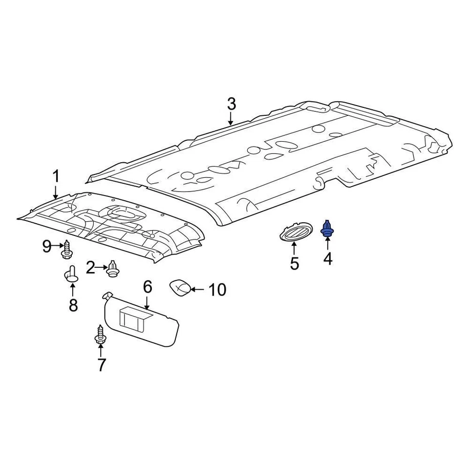 For Ford E-350 Super Duty 2008-2025 Ford W709691N2B5 Rear Headliner Clip Foto 3 de 4