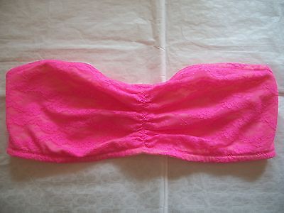 Details about   VICTORIA'S SECRET " PINK " STRAPLESS BANDEAU BRALETTE NWT PINK WITH LACE 1DV4