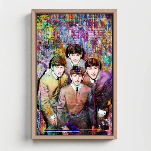 Beatles Poster 24x36 Zoll Kunst George Paul John Ringo Beatles 1960er Poster kostenloser Versand - Bild 6 von 9