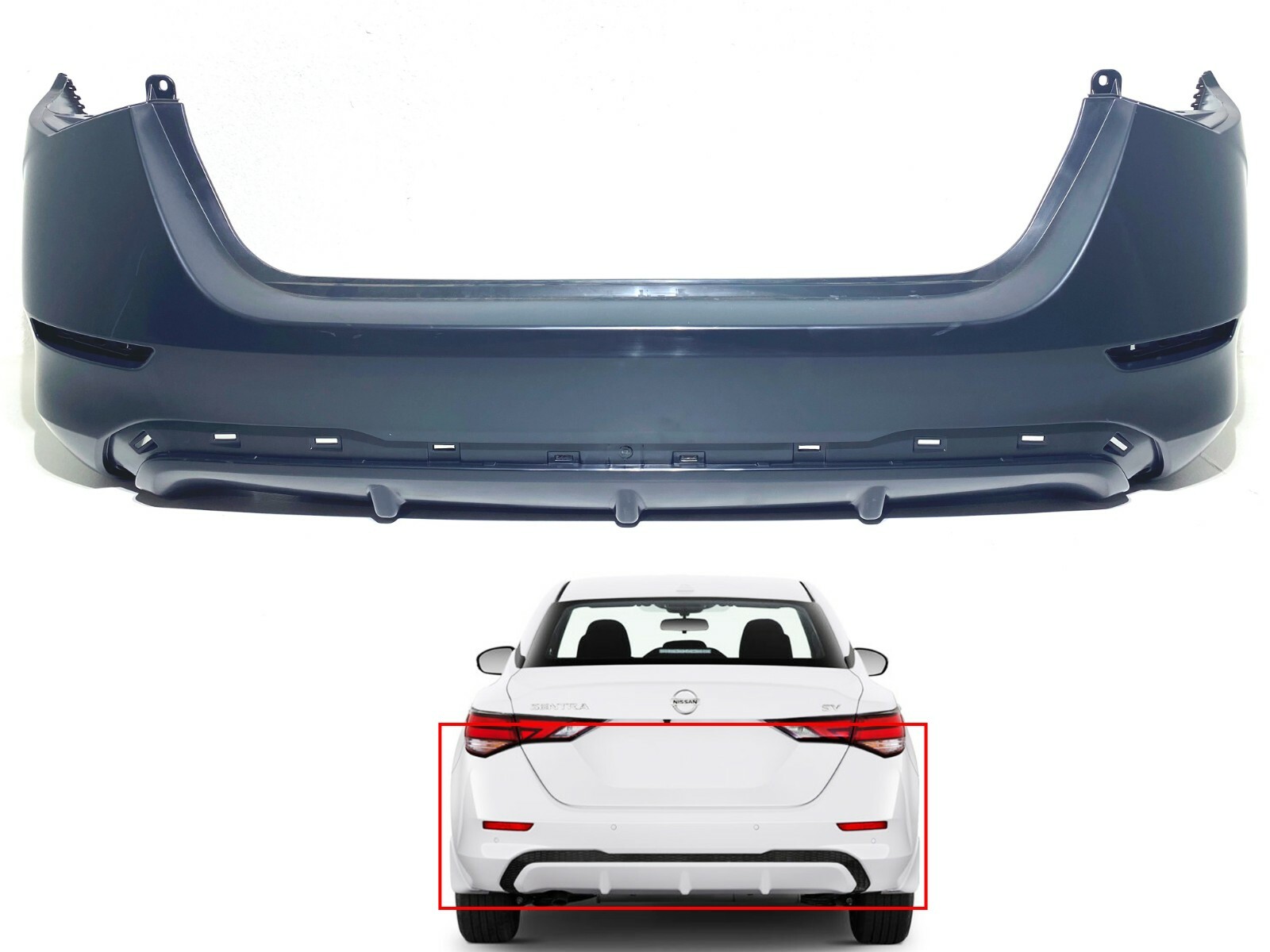 Fits 2020-2023 Nissan Sentra Bumper Rear Cover Assembly 85022 