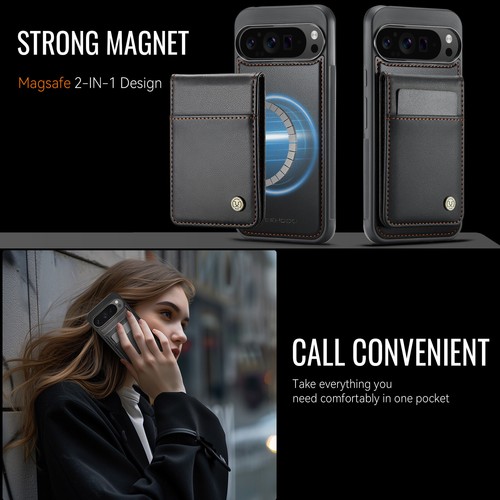 Detachable Wallet Magnetic Leather Stand Case For Google Pixel 9 Pro/9 Pro XL - Photo 62 sur 71
