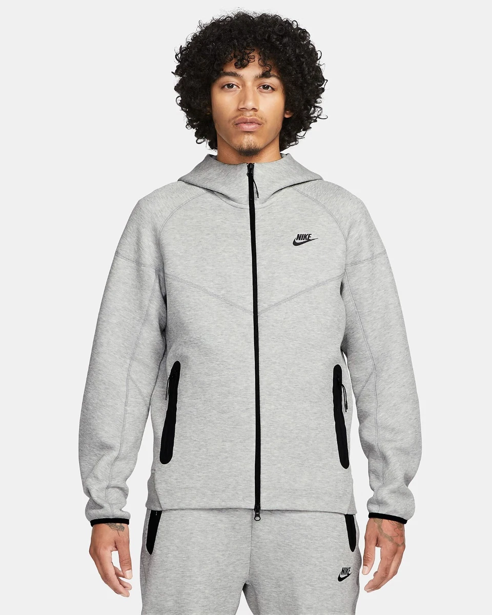 NIKE Mens Grey Tech Fleece Windrunner Full Zip Hooded Jacket Size Medium  BNWT