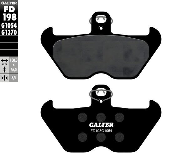 BremsbeläGe Set Galfer 2X FD198G1054 Semi-Metall Vorne 8,5Mm FüR BMW R GS Mystic-image