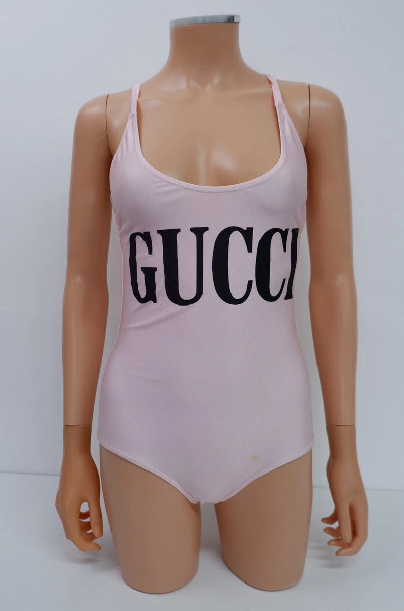 Gucci Womens Swim Suit Size M Meduim Pink Costume GC