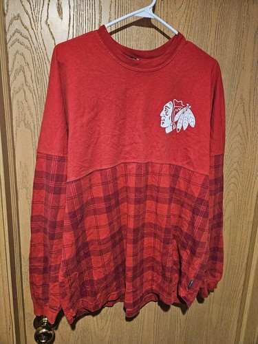 CHICAGO BLACKHAWKS NHL LONG SLEEVE SPIRIT JERSEY SHIRT LARGE - Picture 3 of 6