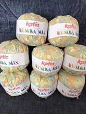 KATIA RUMBA MIX YARN COTTON NOVELTY KNIT CROCHET Lot Of 8