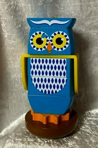 wooden stacking owls