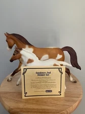 BREYER JCP SR SUNDANCE AND SKIPPER CHESTNUT PINTO MISTYS TWILIGHT AND ASHF CERT.