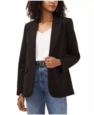 NWT VINCE CAMUTO Women's Blazer Jacket Size Med Black - Main Image
