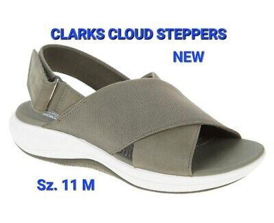 Clarks CloudSteppers Mira Olive Strap Sandals Slingback Sz Clarks CloudSteppers Mira Olive Strap Sandals Slingback Sz