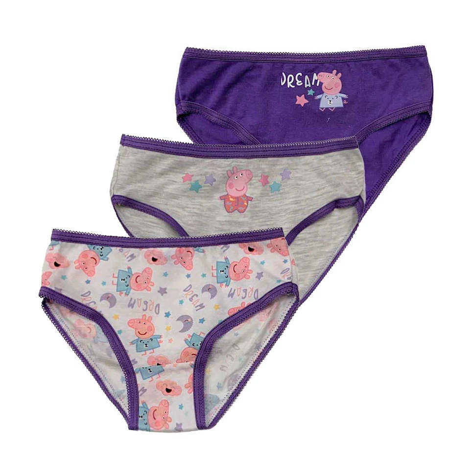 Slip 3 Pièces Peppa Pig Fille Shorties Culottes Intime 4111 - Photo 1/1