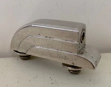 LEEDY Large Art Deco LUG CASING Part 40s 50s Vtg Nickel Tom Bass Drum Complete