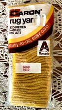 Caron Rug Yarn Gold 0110 320 pieces Acrylic Fiber by Monsanto Vintage