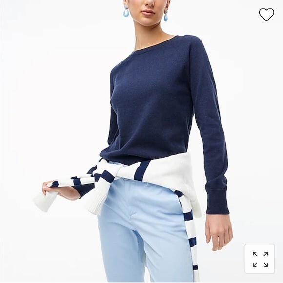 NWT J. Crew Factory cotton cashmere raglan crewneck sweater in mooring  color – ASA College: Florida