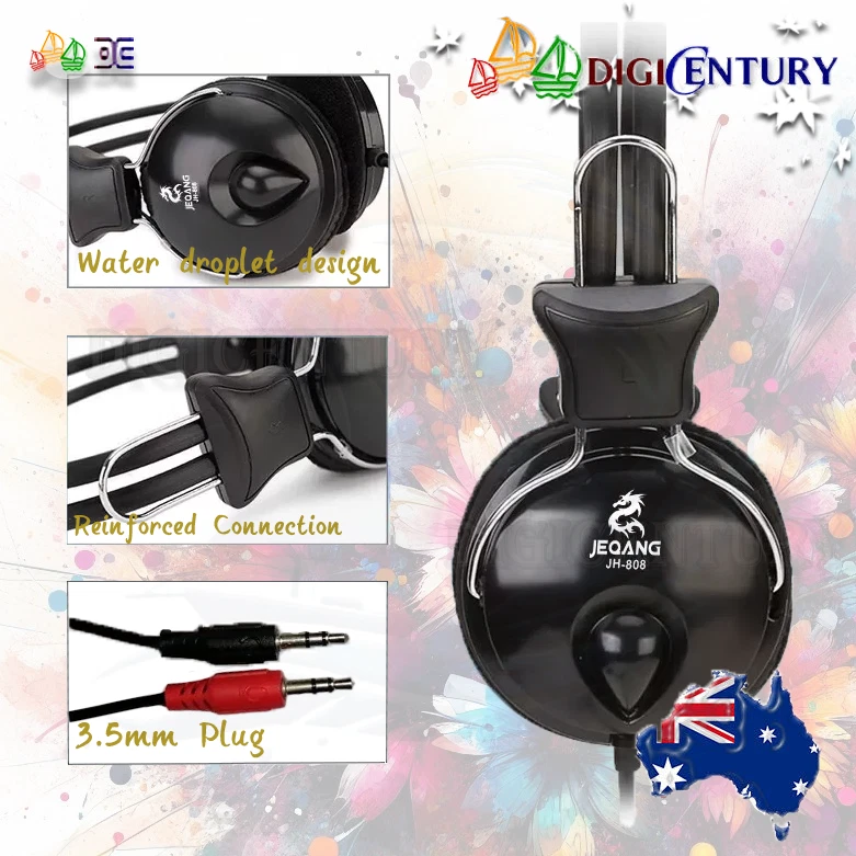 HQ Sound Adjustable Headband Gaming Music Conference PC Headset Break-Resistant - Image 2 of 3