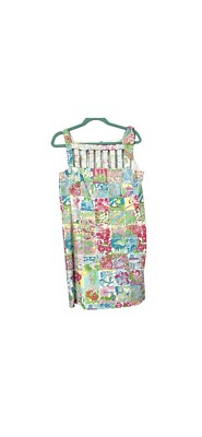 Lilly Pulitzer 8 State Of Mind Ricci Shift Dress States Patchwork