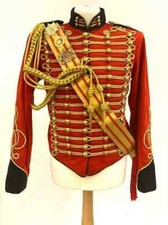 Men Napoleonic Hussar Uniform Military Style Tunic Pelisse jacket Dolman Outfit