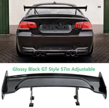 57" GT Rear Trunk Spoiler Racing Wing Glossy Black For E90 325i 330i 328i 325i
