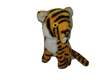Vintage 1978 R. Dakin Tiger Plush 11" Stuffed Animal Orange Black