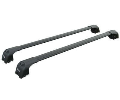 For Toyota BZ4X 2022-Up Roof Rack Cross Bars Metal Bracket Flush Rail Alu Black