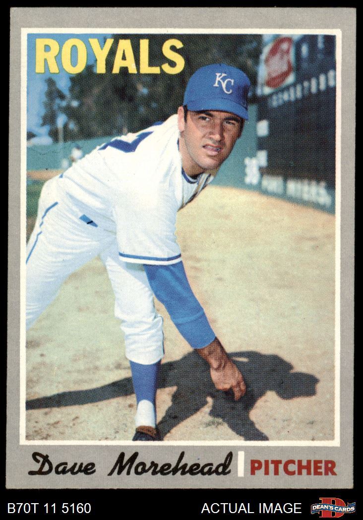 1970 Topps #495 Dave Morehead Royals 6 - EX/MT