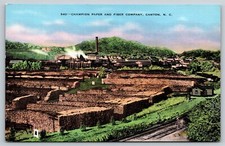 North Carolina Canton Champion paper & Fiber Factory Linen #540 Postcard, F6