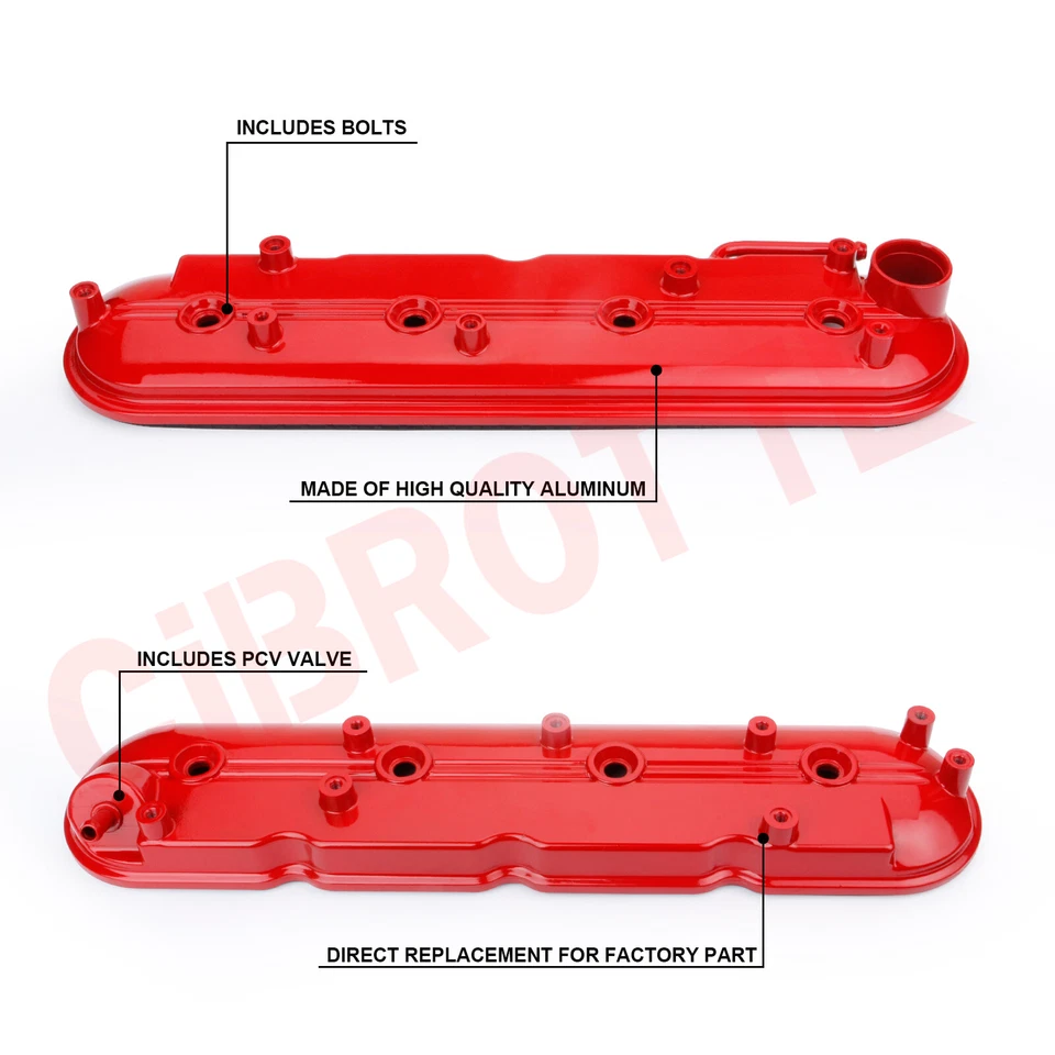 LH & RH Valve Cover Set w/ Gasket & Bolts for 99-08 Chevy Silverado GMC Cadillac - Image 4 of 4