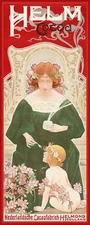 LARGE 24x60 Decoration Poster.Room interior design.Art Nouveau Mucha decor.11863