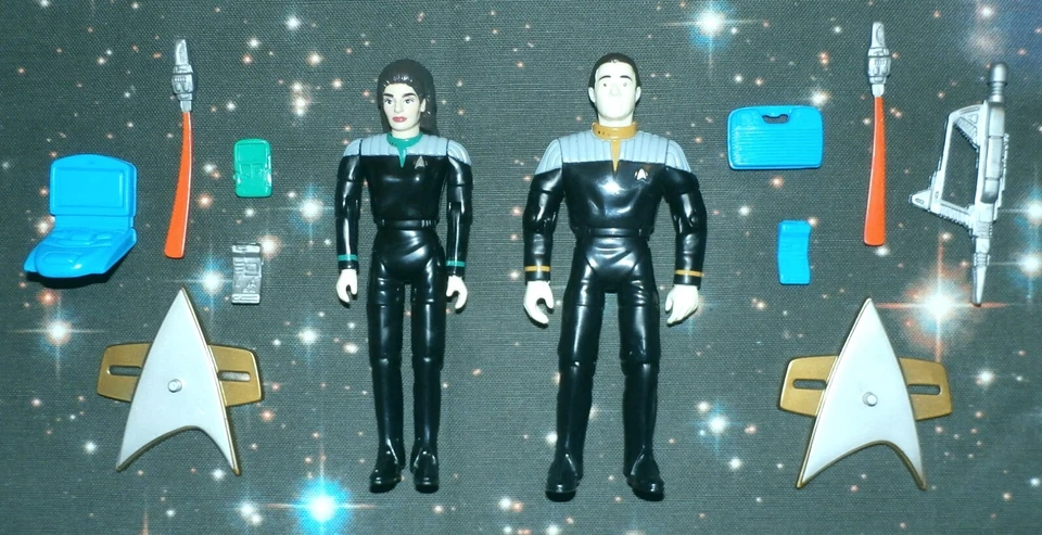 ¡Lote de figuras de acción exclusivas Playmates STAR TREK Target + LaForge y Barclay)! Foto 4 de 4