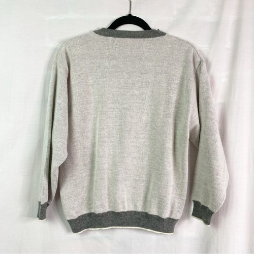 Vintage australischer grauer Wollmix rosa Koala Pullover mittel - Bild 3 von 5