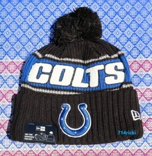 2024 NFL On Field Indianapolis Colts New Era Knit Beanie Hat Pom Official
