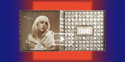 limited edition  Happier Than Ever  billie eilish vinyl and gucci nail stickers 