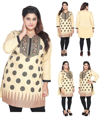 Krepp Seide Kurti für Frauen pakistanische ethnische Tunika Kurta Shirt Freizeit EPLUS117B