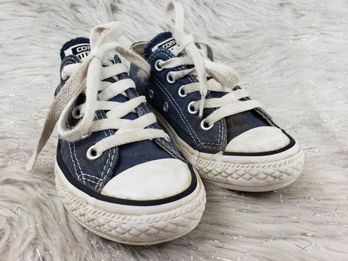 CONVERSE ALL STAR 3J237 Blue Sneakers Youth Size 11 / 28 - Picture 3 of 6