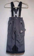 Gerry Snow Pants Kids XS 5/6 Suspenders Black Insulated Polyester Cargo Pockets
