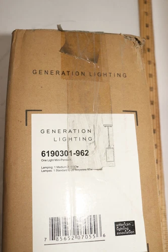 Generation Lighting Sea Gull Zire 1 Light Pendant Brushed Nickel 6190301-962 - Picture 2 of 3