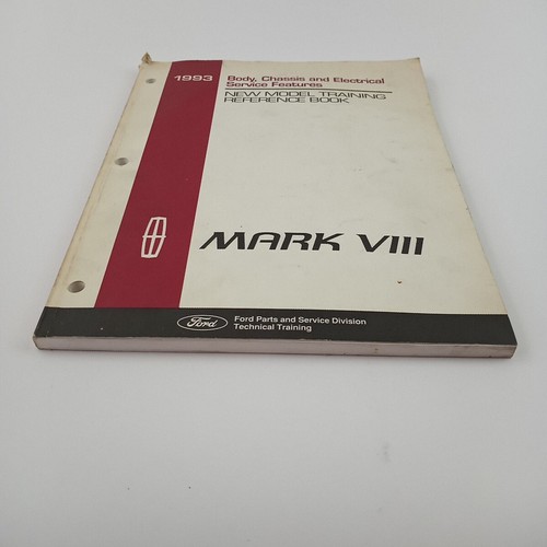 1993 LINCOLN MARK VII - BODY/CHASSIS/ELECTRICAL TRAINING (SHOP) MANUAL - Picture 5 of 9