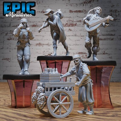 Epic Miniatures Fantasy 28mm - TOWN VILLAGERS Dungeons and Dragons DnD Miniatur