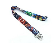 10pcs cartoon avengers Neck Strap Lanyard Key chain ID Card Badge Holder