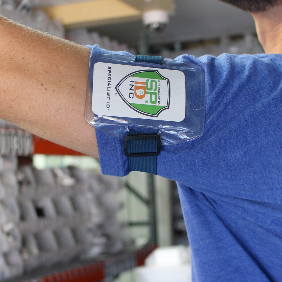 5 Pack Specialist ID Armband Badge Holders w/ Elastic Arm Band and