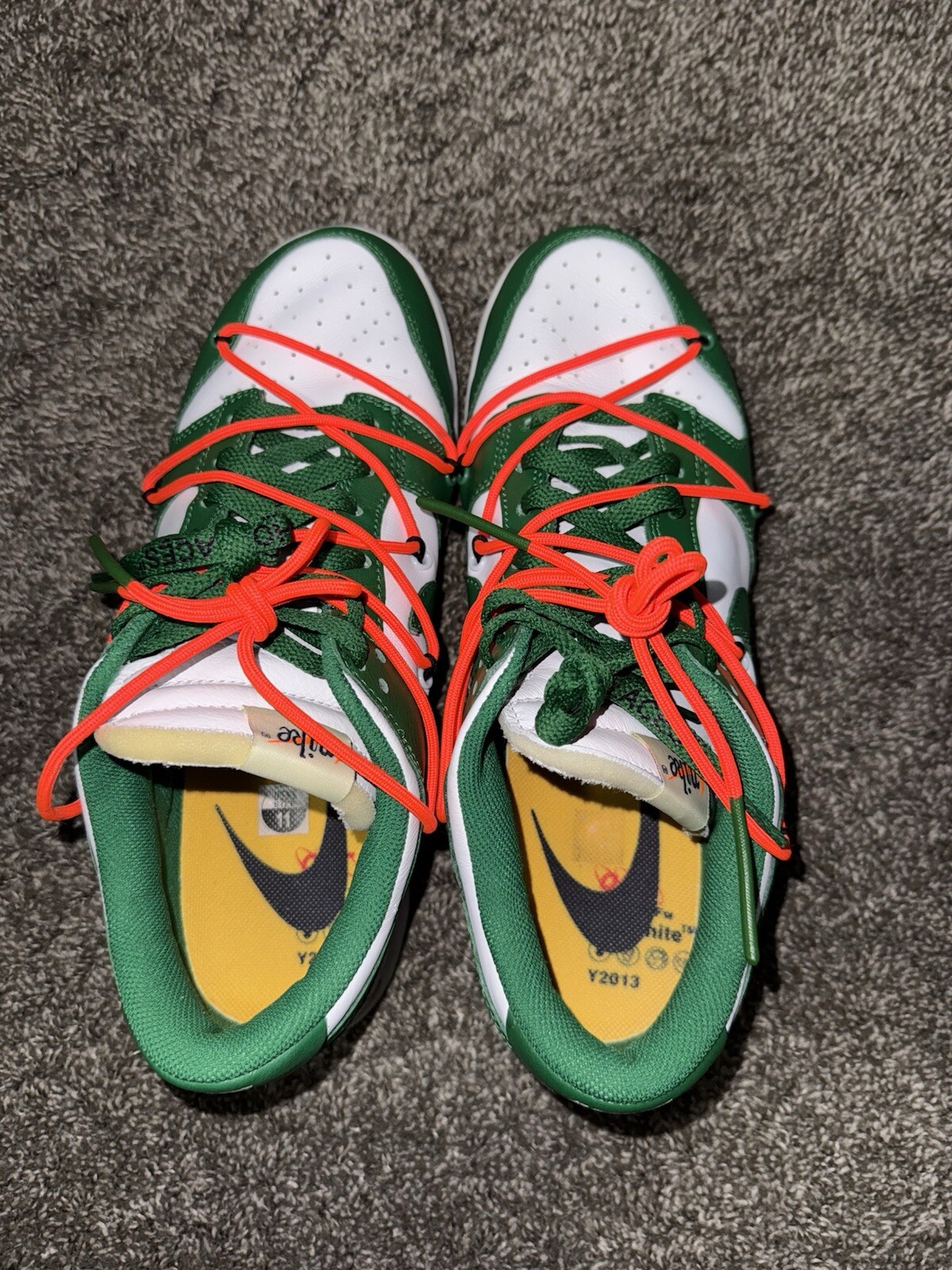 OFF WHITE X NIKE Taglia 11 Nike Dunk Low x OFF WHITE verde pino 2019