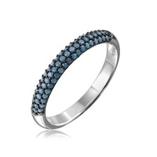 Sterling Silver Ladies Band Ring w/ Turquoise Stone