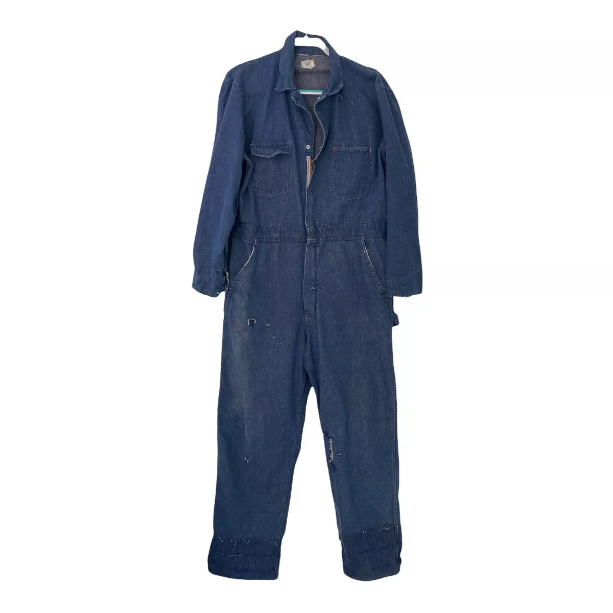 Blue Bell Wranglers Vintage Denim Coveralls Workwear Jumpsuit L or XL
