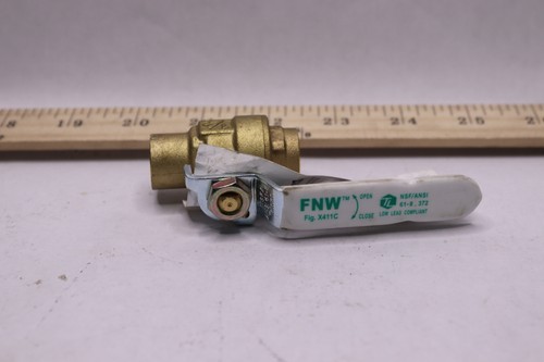 Fnw Full Port Sweat Ball Valve Brass 600# 2-1/2" X411C