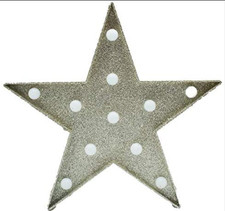 Large Gold Sparkle Star with 12 LEDs – Light Up Glam Home Decor